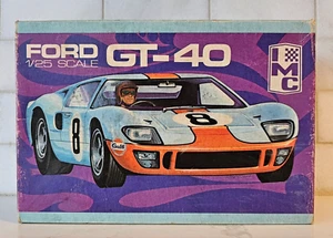 RARE Vintage IMC GT-40 Ford Le Mans 1968 1969 Era 1:25 Scale Model Kit # 110-200 - Picture 1 of 6