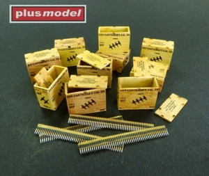 Plusmodel U.S. Cajas de municiones I con correas de munición kit 1:32 cajas militares - Imagen 1 de 1