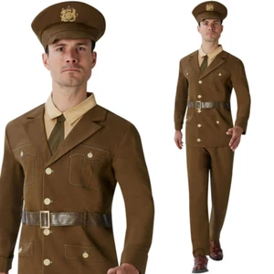 Historia Militar Hombres Soldado Ejército Militar Elegante Vestido Disfraz Adultos - Imagen 1 de 3