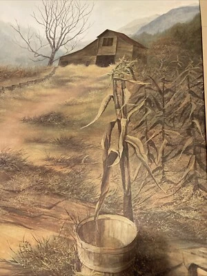 Impresión firmada y numerada de Larry Dodson Golden Harvest 24x19 #638/1500 Foto 1 de 4