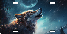 Wolf License Plate Personalized License Plate Add Text