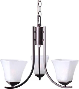 Torino Chandelier in Brushed Bronze, 3-Light - Picture 1 of 2