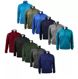 Maglione felpa PILE 160 gr giacca PESCA TREKKING mezza zip UOMO 11 colori - Imagen 1 de 13