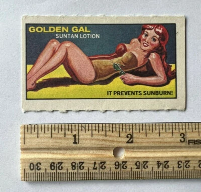 1975 TOPPS GOLDEN GAL SUNTAN LOTION FOLDEE ADS NO. 8  - Image 1 of 3