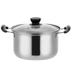  Kitchen Soup Pot Cooking Pan with Lid Stainless Steel Rust-resistant