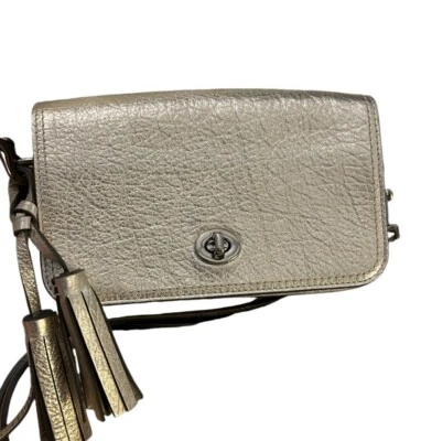 Bandolera Coach Vintage Penny Silver Foto 1 de 4
