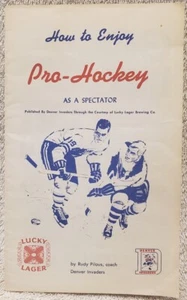1963 DENVER INVADERS WHL MINOR LEAGUE HOCKEY LEHRSPIEL BOOKLET PROGRAMM - Bild 1 von 7