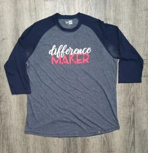 New Era Teacher Baseball Shirt Herren XL blau grau Difference Maker  - Bild 1 von 10