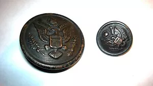 Antiguo botón de cobre americano de principios del siglo XIX Gran Sello Nueva York "City Button funciona - Imagen 1 de 4