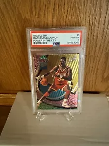 1993 Ultra Power In The Key #6 Hakeem Olajuwon Psa 8 Super Tough Rockets HOF - Picture 1 of 2