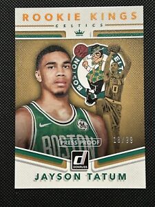 Jayson Tatum RC 2017-18 Donruss Rookie Kings #3 Press Proof Orange /99 Celtics