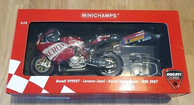 MINICHAMPS 1/12  DUCATI XEROX 999 F07 LORENZO LANZI WSBK 2007  122070257 - Immagine 1 di 4
