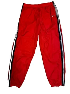 Pantalones de viento Nike vintage años 90 pista rasgado correr rojo talla XXL - Imagen 1 de 7
