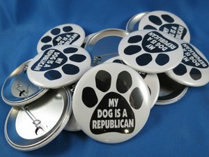 WHOLESALE LOT OF 22 TRUMP 2024  MY DOG IS A REPUBLICAN BUTTONS PAW GOP