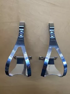 NOS Coppia 2 Clip Punta Sturmey Archer CROMO Sportif Made In England Taglia Media! - Foto 1 di 8