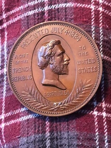 1886 Statue Of Liberty Commemorative Medal By Charles E. Barber, Uncirculated - Picture 1 of 2
