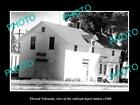 Old Postcard Size Photo Of Elwood Nebraska The Railroad Depot Station C1960
