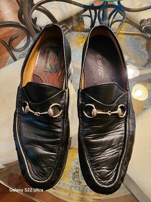 Gucci Black Leather 70 Yr Old Great Shoes - Image 1 of 4