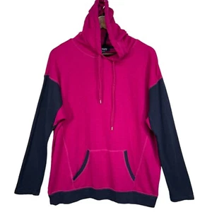 Felpa con cappuccio Chaps donna taglia XL rosa canguro tasca manica lunga elasticizzata - Foto 1 di 11