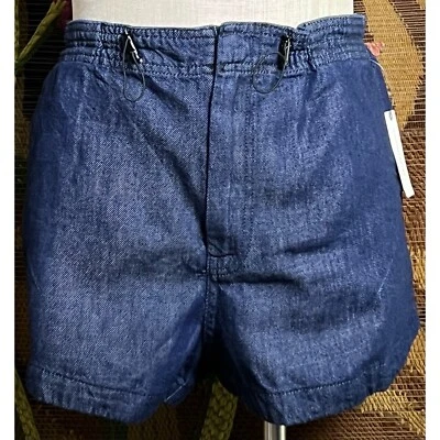 Pantalones cortos de paracaídas Anthropologie Pilcro tiro medio denim L Foto 1 de 4