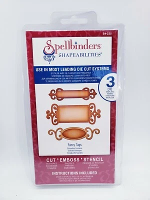 Spellbinders Nestabilities Fancy Tags S4-235 Three Die Set NEW  - Image 1 of 3