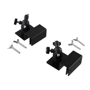 2 Pack Black Weatherproof Gutter Mounts for Outdoor For Security Cameras - Picture 1 of 12
