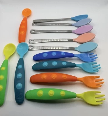 Lote de utensilios de tenedores y cucharas Gerber para bebé niño pequeño, 12 piezas Foto 1 de 3