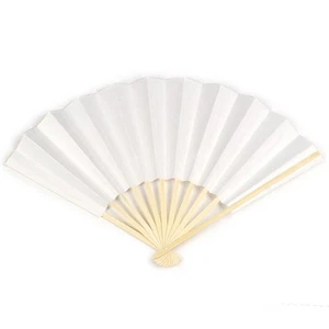 Ventaglio pieghevole giapponese Kyoetsu Sensu bianco semplice celebrazioni condoglianze - Foto 1 di 3