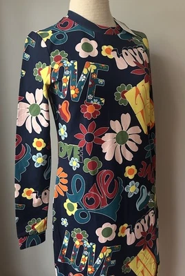 Vestido para mujer Love Moschino Flower Power nuevo con etiquetas talla 6 Foto 1 de 4