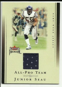 JUNIOR SEAU 2002 Fleer Premium All-Pro Team Jerseys $8 San Diego Chargers - Picture 1 of 1