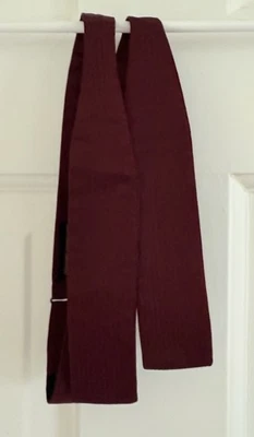 Pajarita ajustable vintage Brooks Brothers Makers VINO seda delgada cuadrada Foto 1 de 4