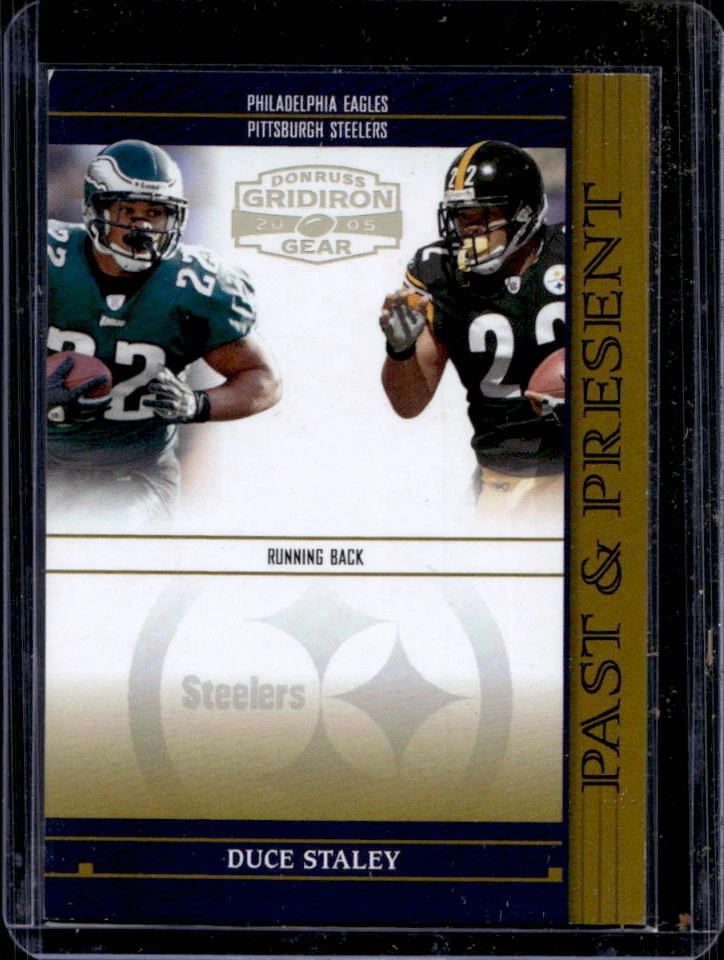 2005 Donruss Gridiron Gear Duce Staley Past and Present Jerseys Numbers #12/100 - Image 1 of 2
