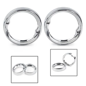 2PCS Turn Signal Bezels for Harley Electra Glides Road King 1986-2016 Chrome US - Bild 1 von 9