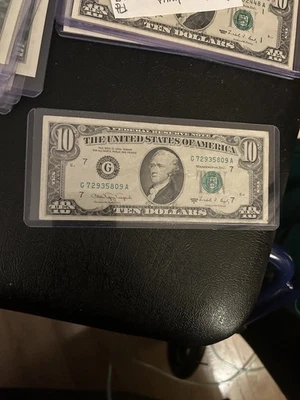 $ 10.00 Note Villalpando Brady Ref # 98  - Image 1 of 2