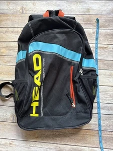 Head Core 2-Compartment Tennis Backpack Black Blue Neon - Picture 1 of 4