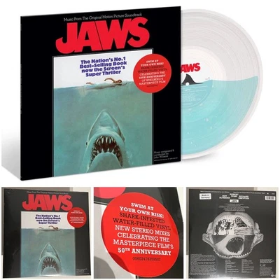 JAWS Original Soundtrack 50th Anniversary Shark Infested Water-Filled Vinyl LP - Image 1 of 4