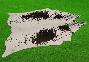 New Cowhide Rugs Area Cow Skin Leather 14.69 sq.feet (47"x45") Cow hide M1407 - Imagen 1 de 3
