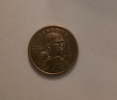 2000 D Sacagawea One Dollar Coin US Liberty Gold Color - Image 1 of 2