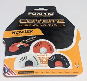 FOXPRO Coyote Howler Combo Pack Diaphragm Mouth Calls Hunting - Picture 1 of 2