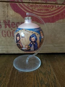 Vintage Hummelwerk 1981 terza edizione annuale vetro presepe ornamento NO SCATOLA - Foto 1 di 6