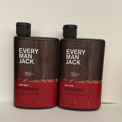 2x Every Man Jack Cedarwood Mens Body Wash for All Skin Types - 13.5oz 27ozTOTAL - Image 1 of 2