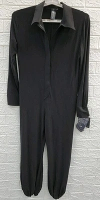 Nuevo Mono NORMS KAMALI Manga Larga Cuello con Cinturón Negro Talla XS Foto 1 de 4