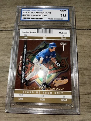 2004 RAFAEL PALMEIRO Fleer Authentic Standing Room Only #88 #/5 - Image 1 of 2