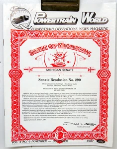 1987 Ford Powertrain World News Magazine Vol 2. No. 6 Nov-Dec 4256 - Picture 1 of 1