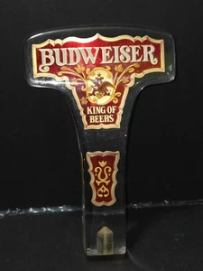 🍺Vintage Budweiser Lucite Tap Handle King of Beers Acrylic Bar Topper 1970s 🍻 - Picture 1 of 7