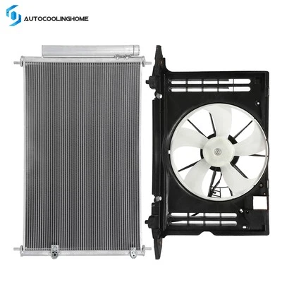 空调冷凝器和冷却风扇总成套件适用于 2009 2010 年 2011 - 2014 年丰田矩阵 — 第 1/4 张图片