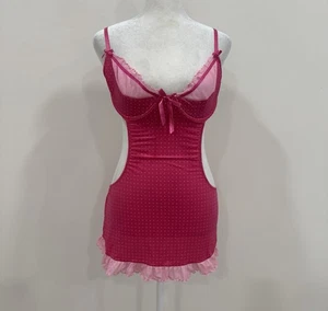 Vintage Victoria Secret Dessous Polka Dots Hot Pink Größe 36B - Bild 1 von 4
