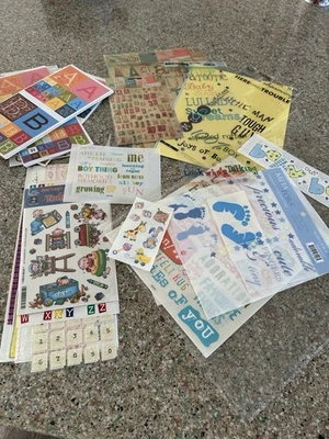 Lot Of Scrapbooking Supplies. Lots Of Alphabet Stickers - Image 1 of 3