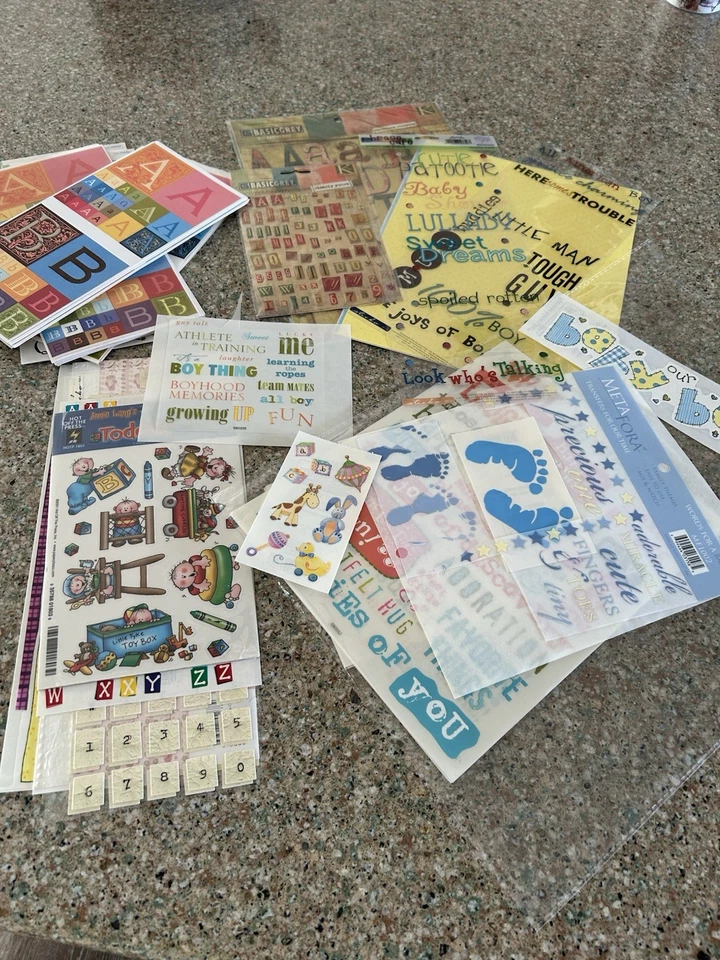 Lot Of Scrapbooking Supplies. Lots Of Alphabet Stickers - Image 1 of 3