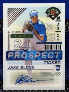 2024 Panini Prospect JAKE BLOSS Toronto Blue Jays Rookie Card Auto RC - Picture 1 of 2
